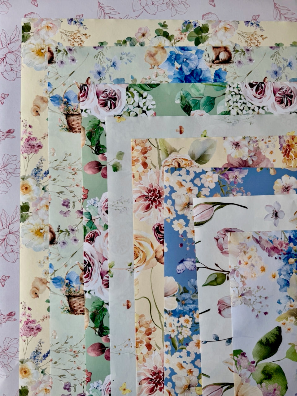 spring floral wrapping paper