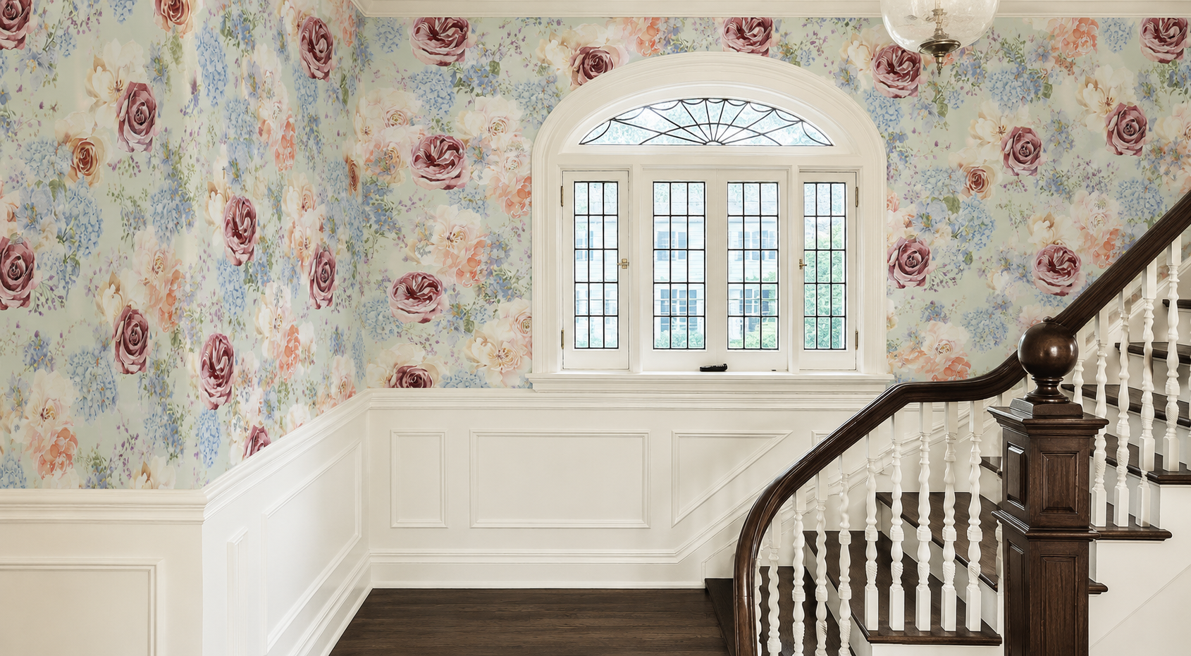 Petal veils, blush, hand-painted bloom.
