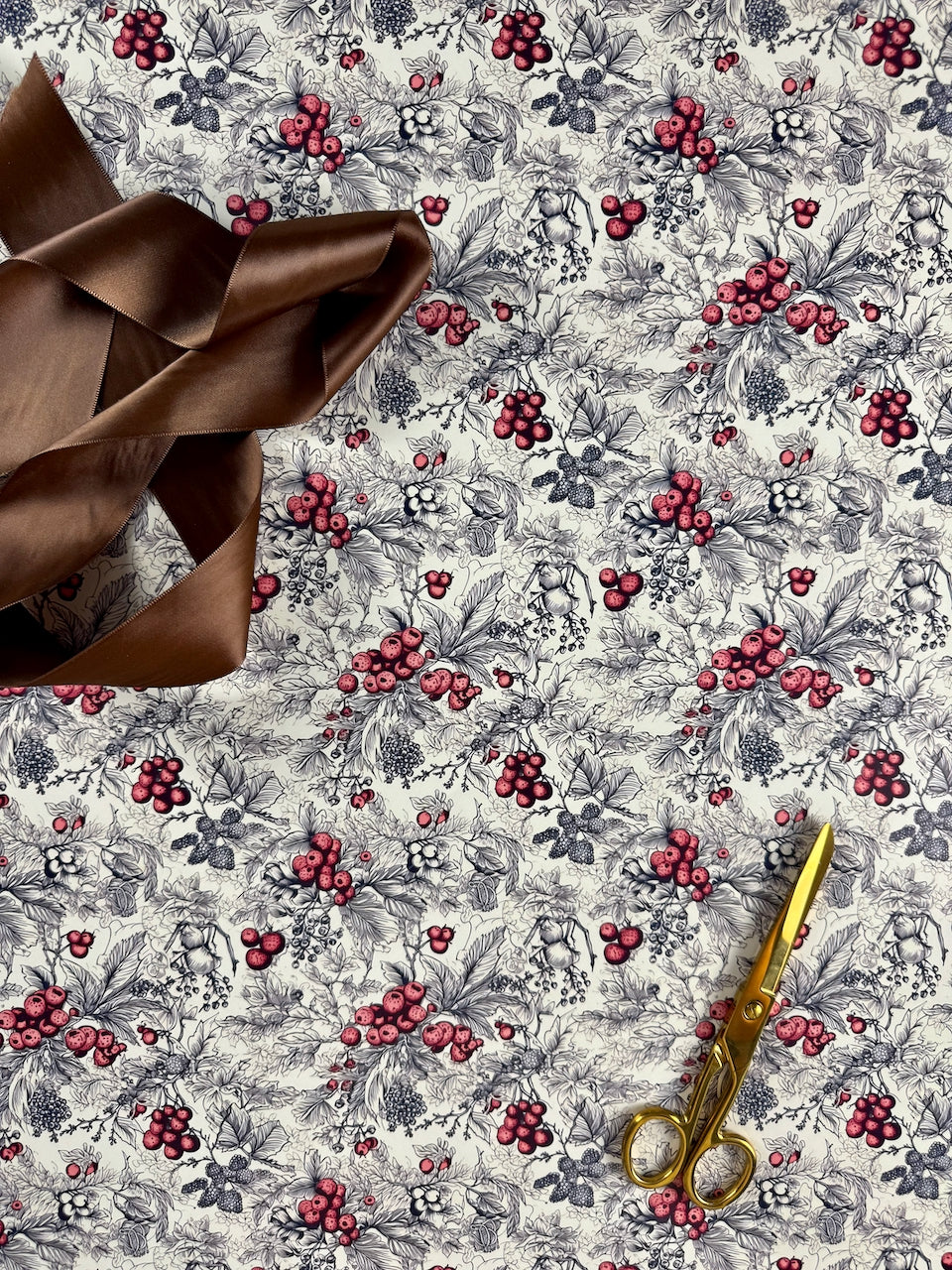 Winter Berry Toile
