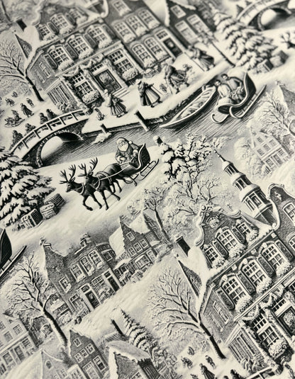Winter Village Toile